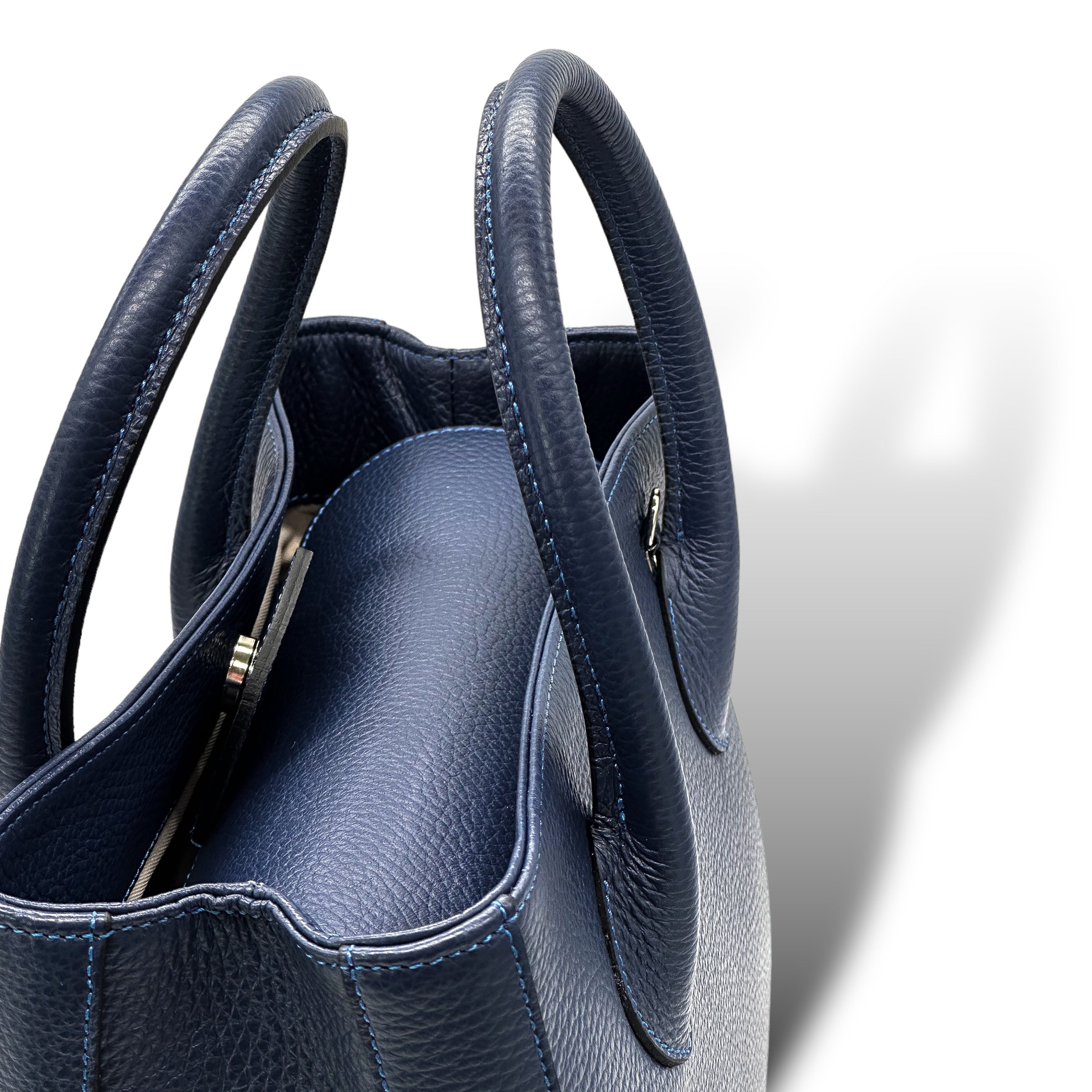 Blue sales satchel purse